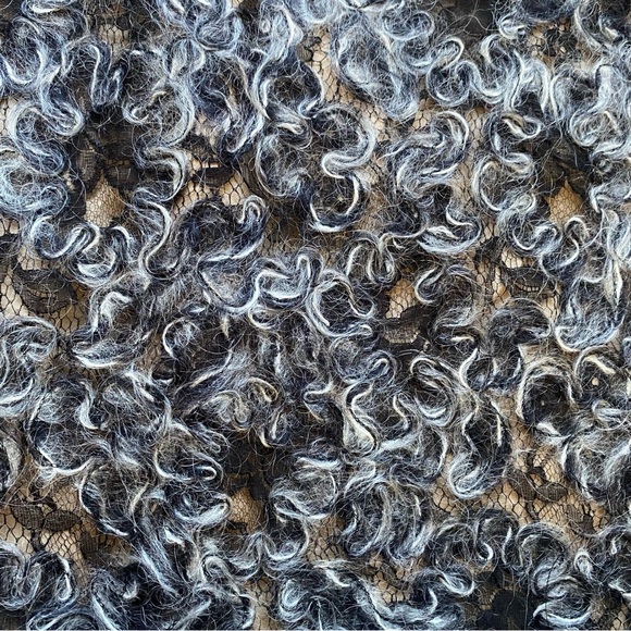 Michael Kors Italian Dress Wool Swirls Over Black Lace Silk Lining Leather Upper - Picture 7 of 14